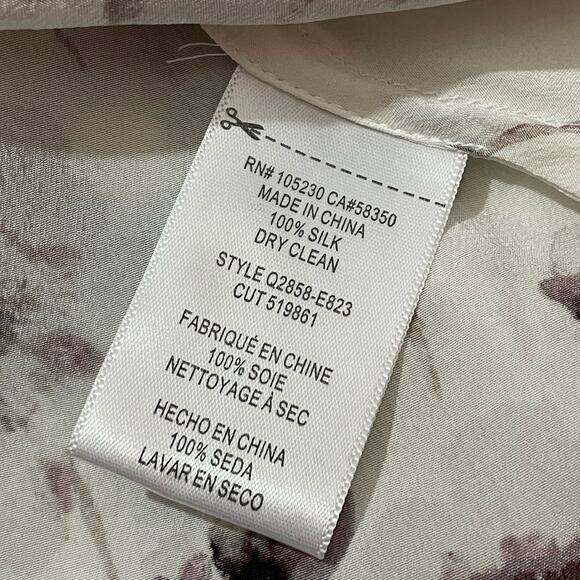 Equipment Natalia Floral Dress - White Floral - Medium - Picture 10 of 13